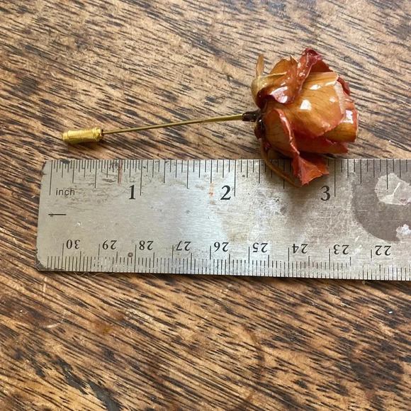 Lot of 7 vintage pins / brooches floral, rhinestine gold silver - Picture 4 of 9